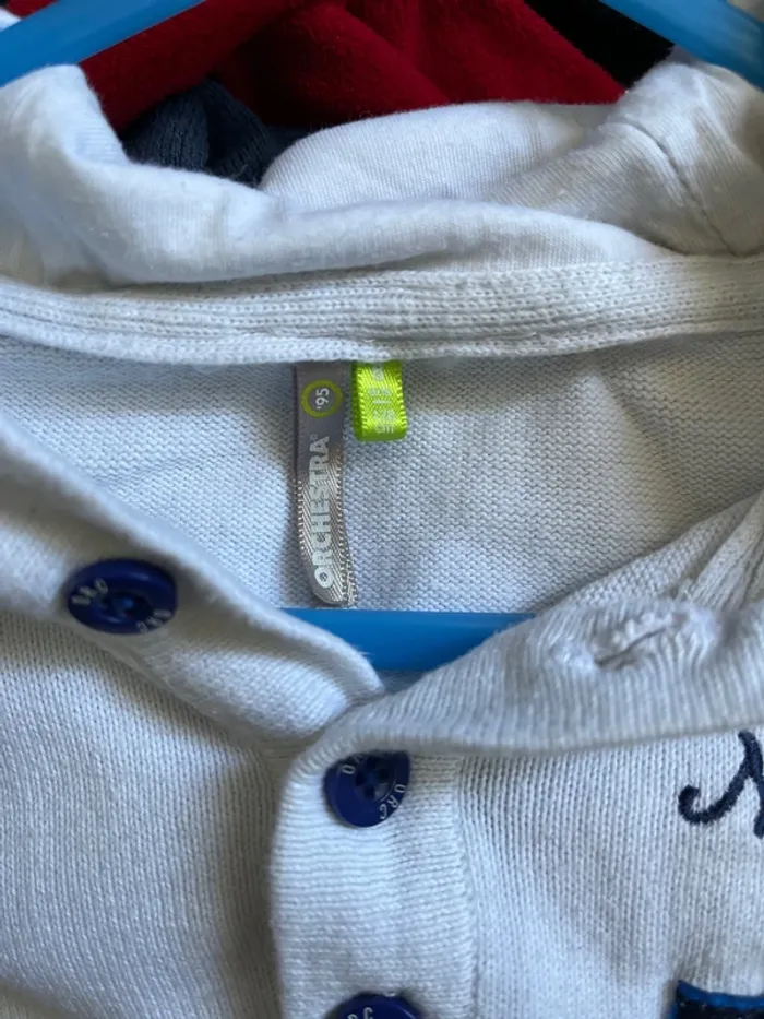 Pull à capuche marinière Orchestra taille 8 ans - photo numéro 3