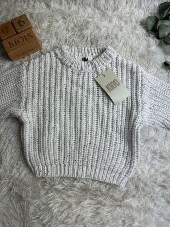 Pull en maille chiné Kido taille 6-12 mois - photo numéro 3