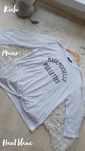 Haut blanc 14 ans kiabi