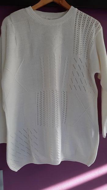 Pull vintage mailles fantaisies