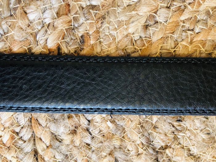 Ceinture homme cuir noir neuve black leather belt - photo numéro 8