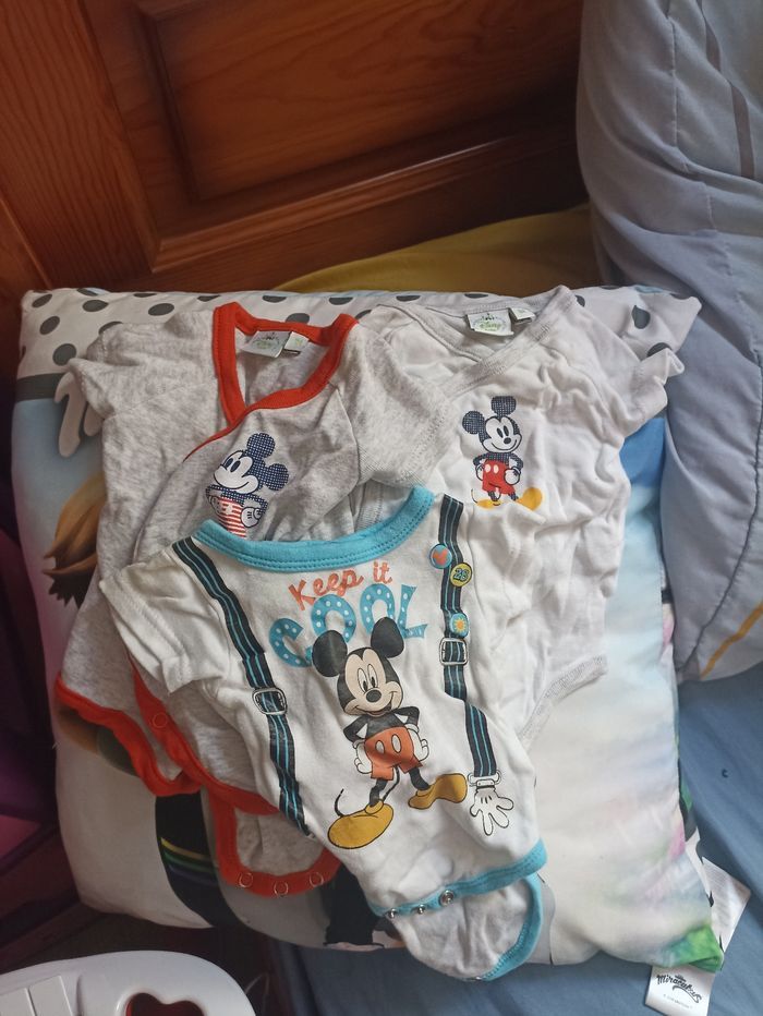 Lot de 3 body Mickey 1 mois