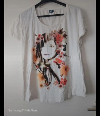 T-shirt in extenso blanc taille L