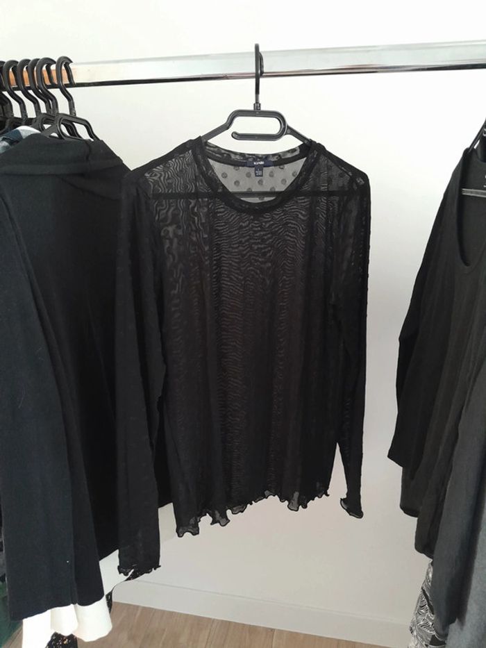 Blouse transparent femme L