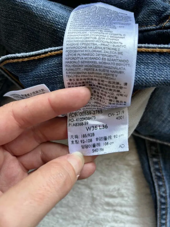 Jean Levi’s 559 Homme XL 46/48 W36 L36 bleu Relaxed straight droit Mexique 00s y2k grande taille - photo numéro 10