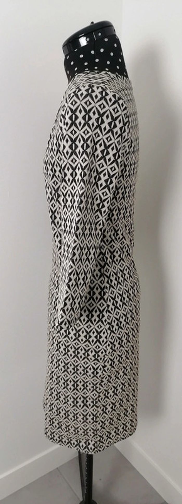 Robe noir blanc géométrique Taille S Mim - photo numéro 6