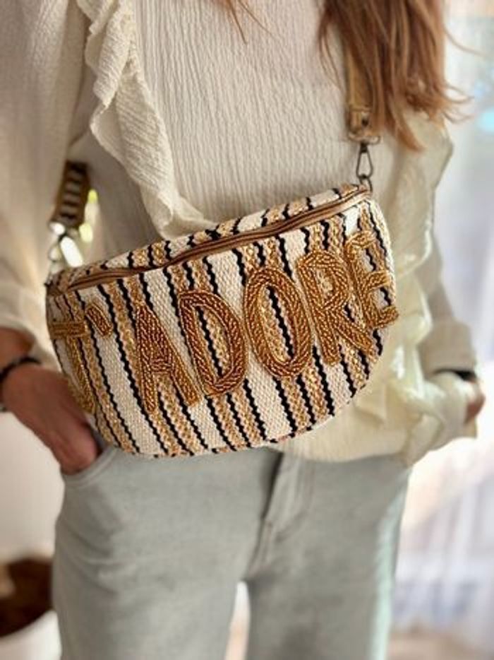 Sac banane  tendance perles dorées – J’adore - photo numéro 9