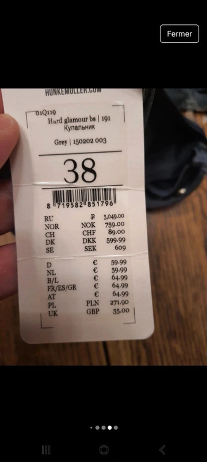 Maillot de bain gris Hunkemöller eu 38 neuf - photo numéro 19
