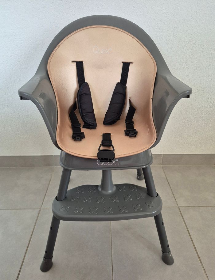 Chaise Haute Bébé Quax Ultimo 3 avec plateau – Gris - photo numéro 4
