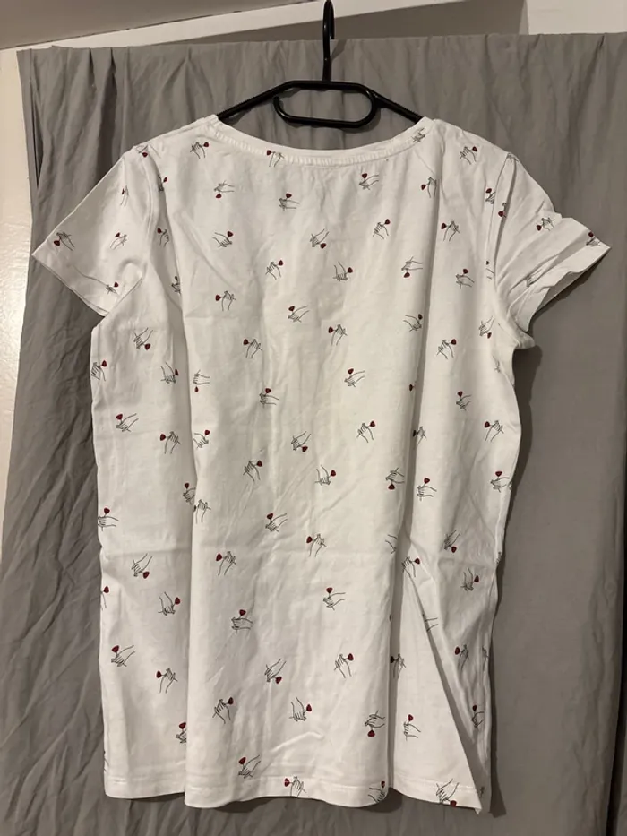 t shirt blanc à motif - photo numéro 2