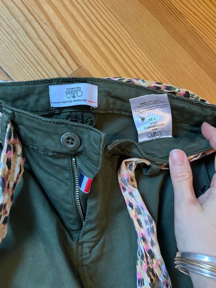 Pantalon chino Dyli kaki taille 24 Le temps des cerises - photo numéro 3