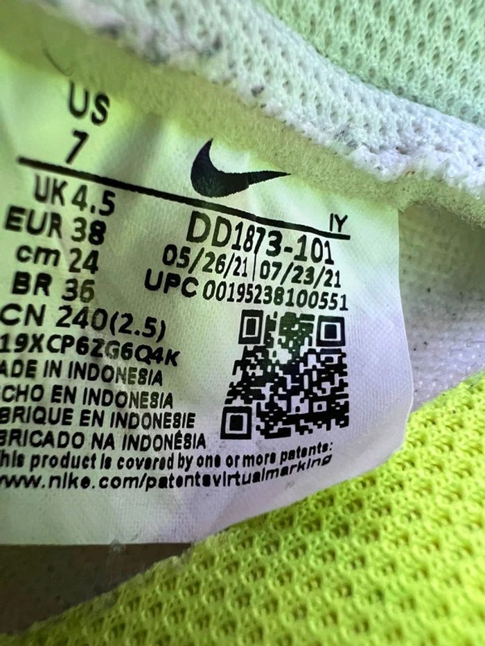 Nike Dunk Low Next Nature Blanche Jaune Pointure 38 – Sneakers Femme éco - photo numéro 12