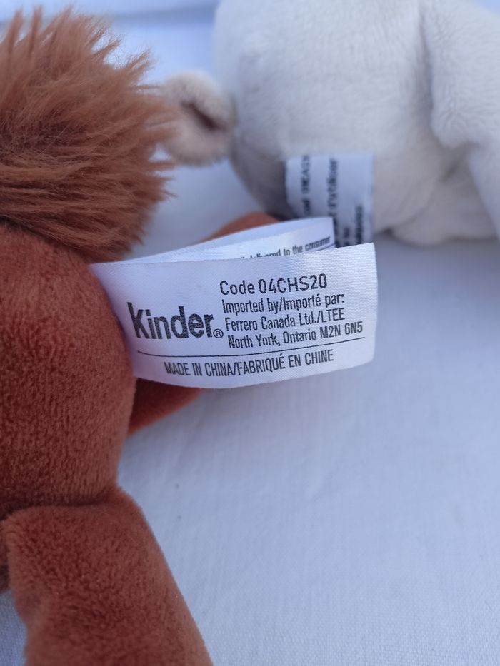 Peluche mouton et écureuil Kinder 24 cm - photo numéro 4