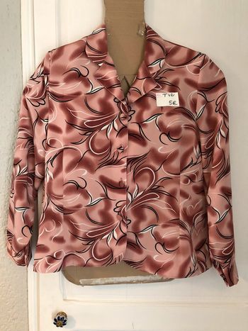 934-blouse vieux rose T 42 NEUVE