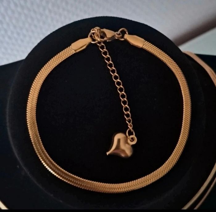 Parure maille serpent double collier bracelet - photo numéro 4