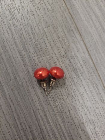 Paire boucles-d'oreilles fantaisie Rouge🌹