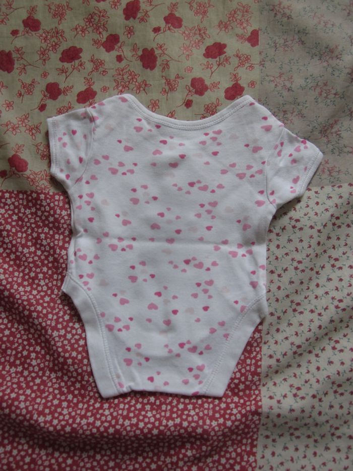 Body manches courtes blanc taille Naissance - photo numéro 2
