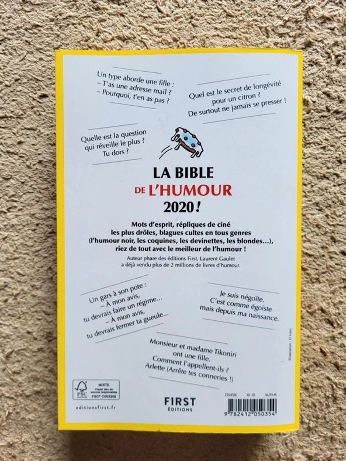 Livre Officiel de l'humour 2020 de Laurent Gaulet - photo numéro 2