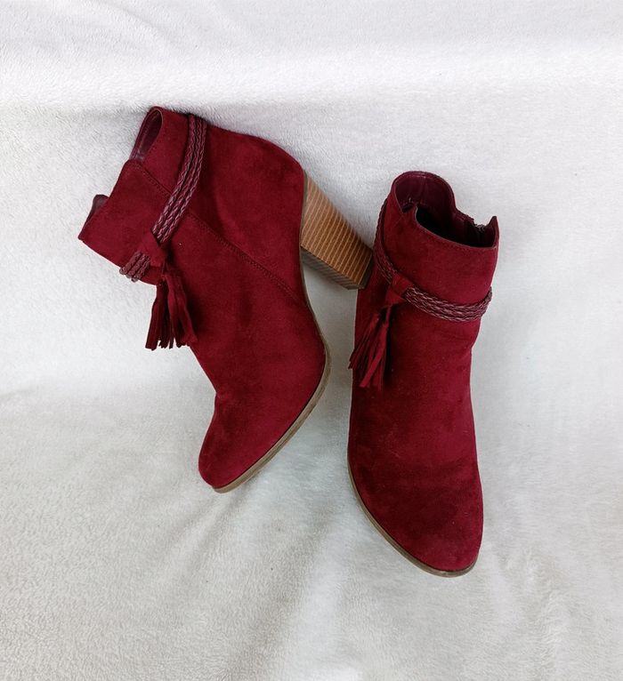 Bottines bordeaux