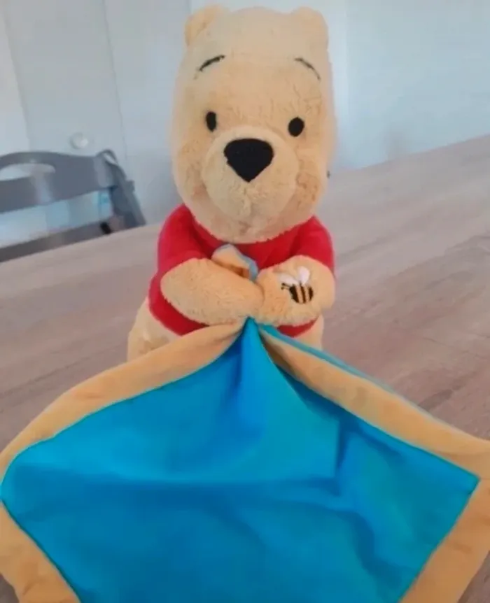 Peluche Winnie l'ourson et sa couverture Disney - photo numéro 5