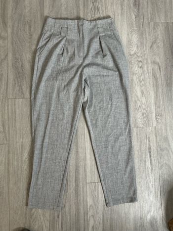 Pantalon chino taille haute gris moucheté Vintage T38/40 M/L
