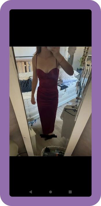 Robe longue rouge xs shein