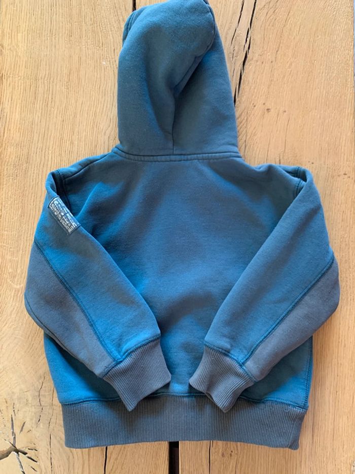 Gilet zippé à capuche bleu/gris garçon 5 ans NKY - photo numéro 2
