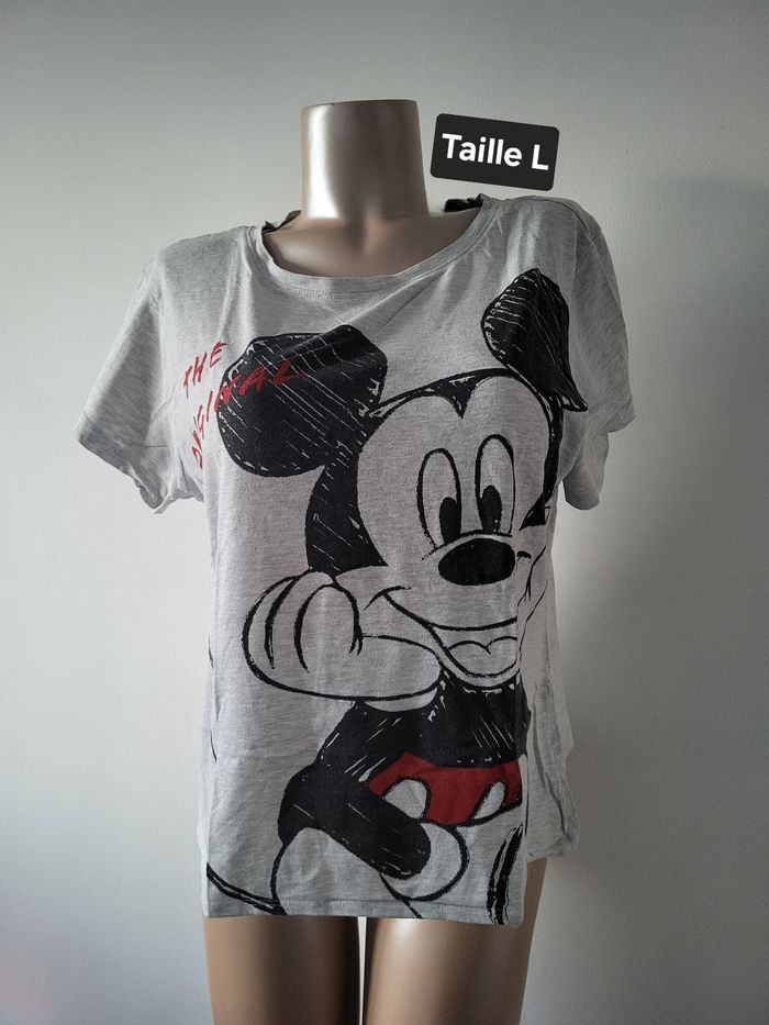 T shirt gris mickey