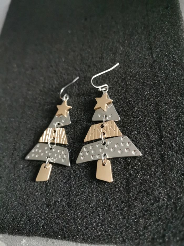 Boucles d'oreilles sapin de Noël - photo numéro 2