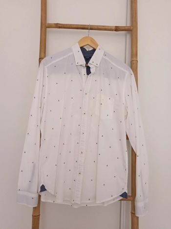Chemise blanche à motifs homme taille L