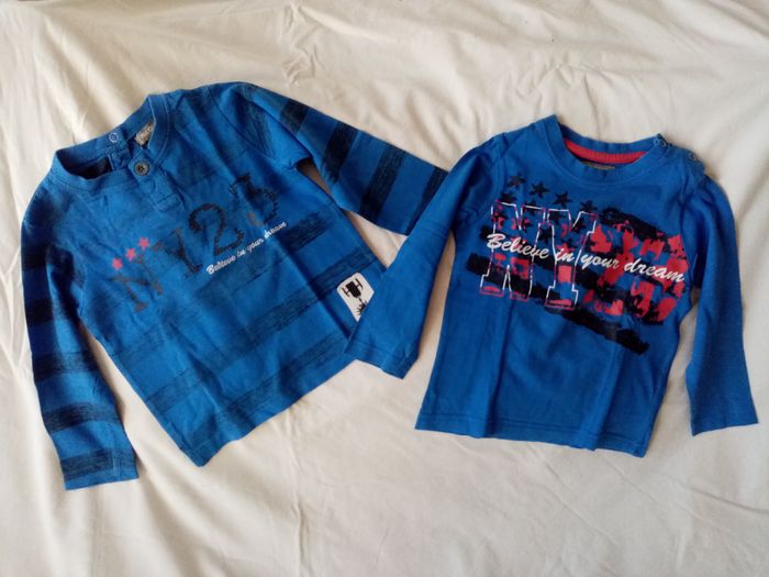 Lot de 2 t-shirts manches longues 24 mois - photo numéro 1