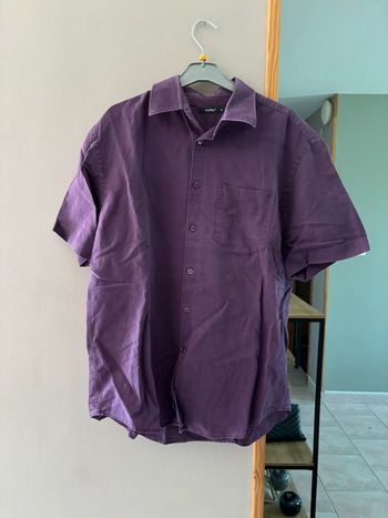 Chemise à manches courtes violette