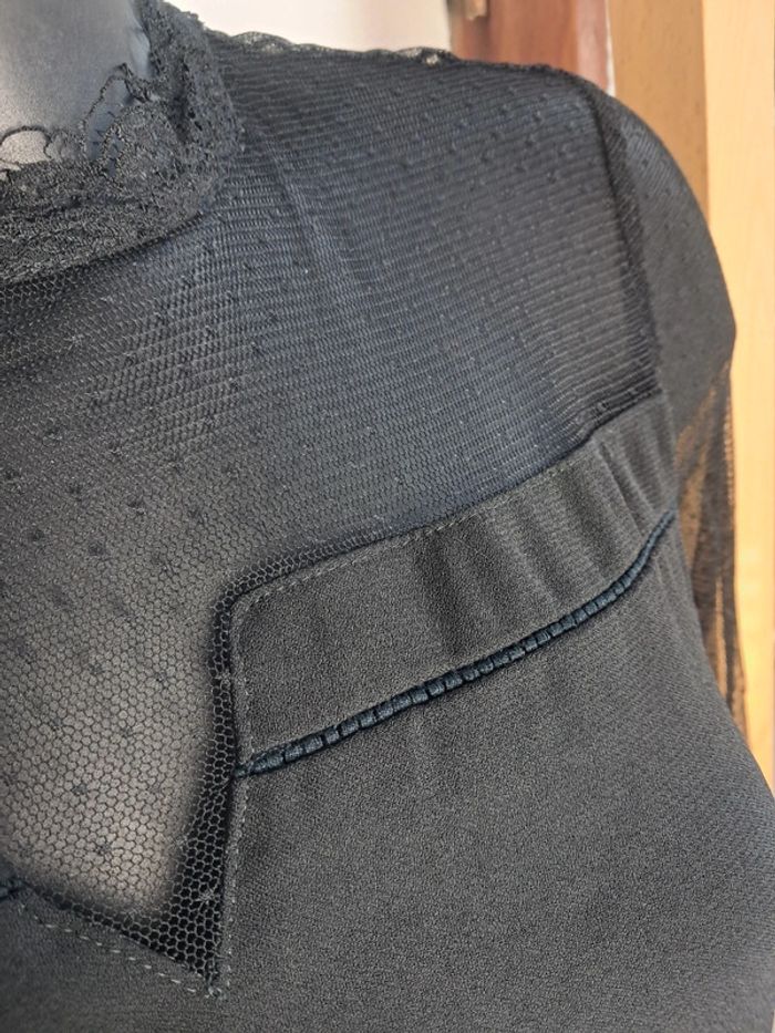 One step haut blouse noir dentelle T.36 - photo numéro 8