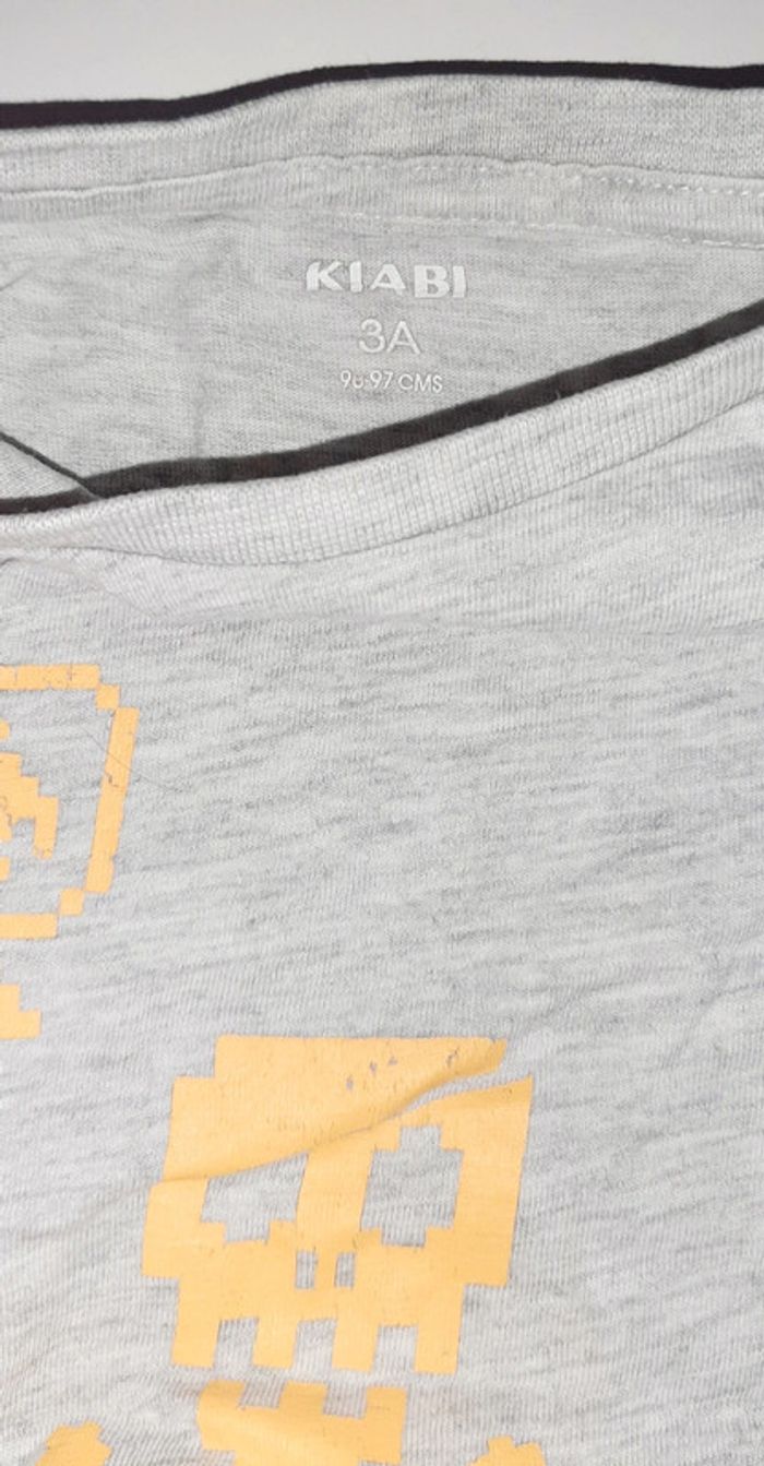 Tee-shirt gris Cyber pirate Kiabi 3 ans - photo numéro 3