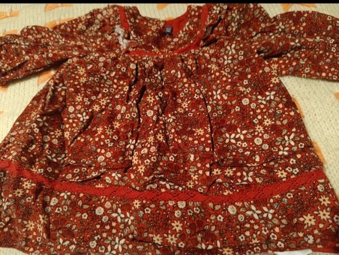 Lot 2 Pièces sergent major- robe fleurie + cardigan rouge - 3 mois (60 cm) - excellent état - photo numéro 9