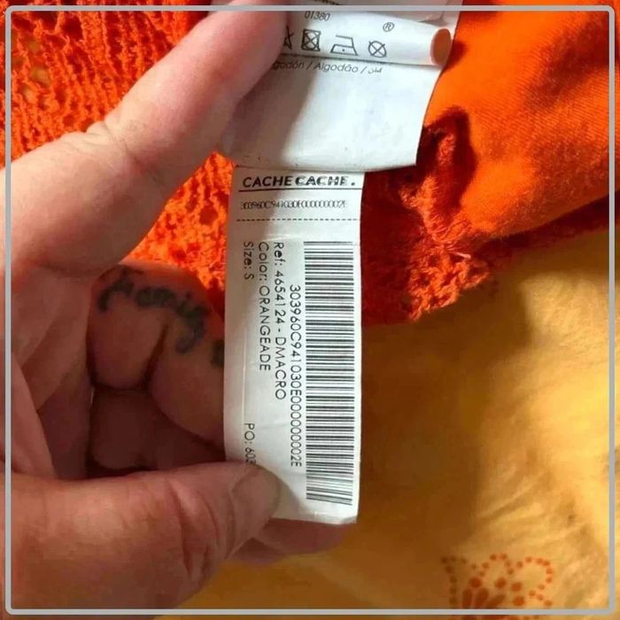 Crop top orange taille s cache cache - photo numéro 8