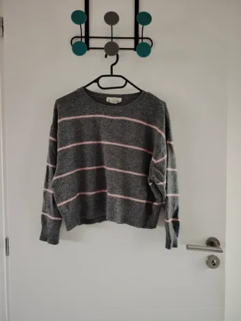 pull gris & rose taille M