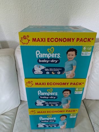 258 couches Pampers Baby Dry Taille 6
