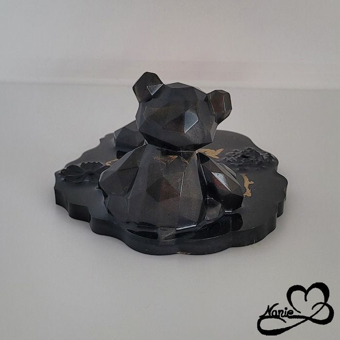 Support de téléphone Nounours Noir et Doré - photo numéro 6