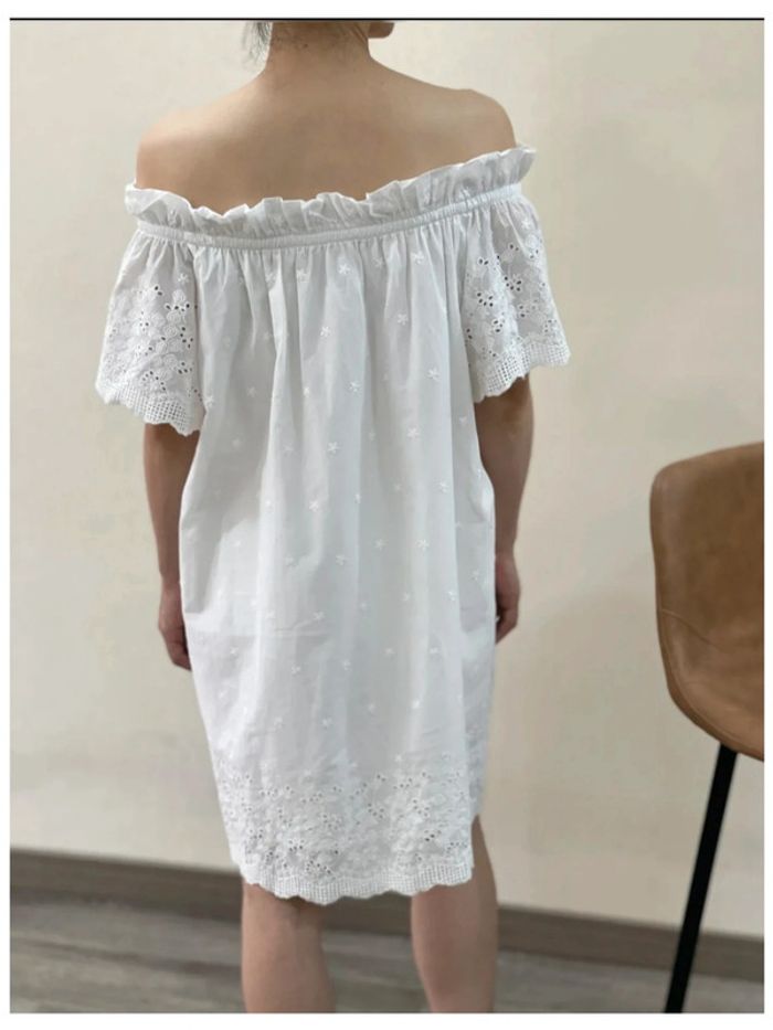 Robe été broderie anglaise blanc L 40 épaule Nu - photo numéro 4