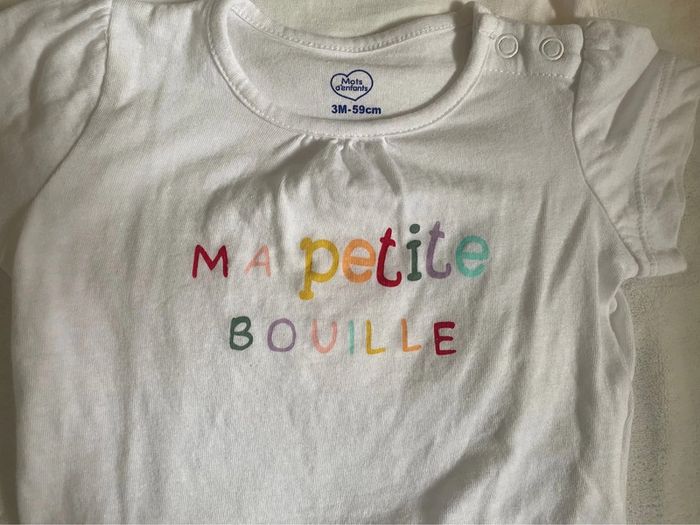Lot de 2 t-shirt - taille 3 mois - photo numéro 2