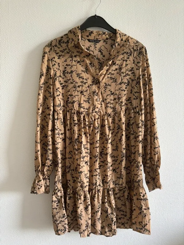 Robe chemise à motifs
