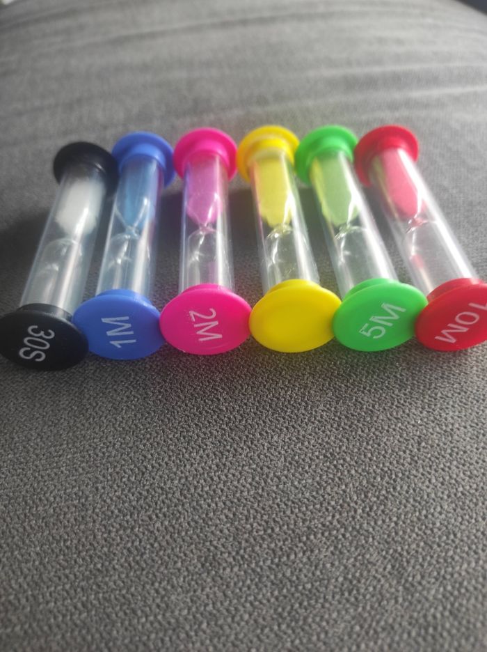 Lot de 6 Sabliers Colorés – Gestion du Temps et Jeux - photo numéro 2