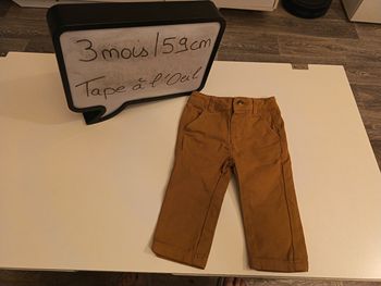 Jean 3 mois garçon Tape à l'oeil 