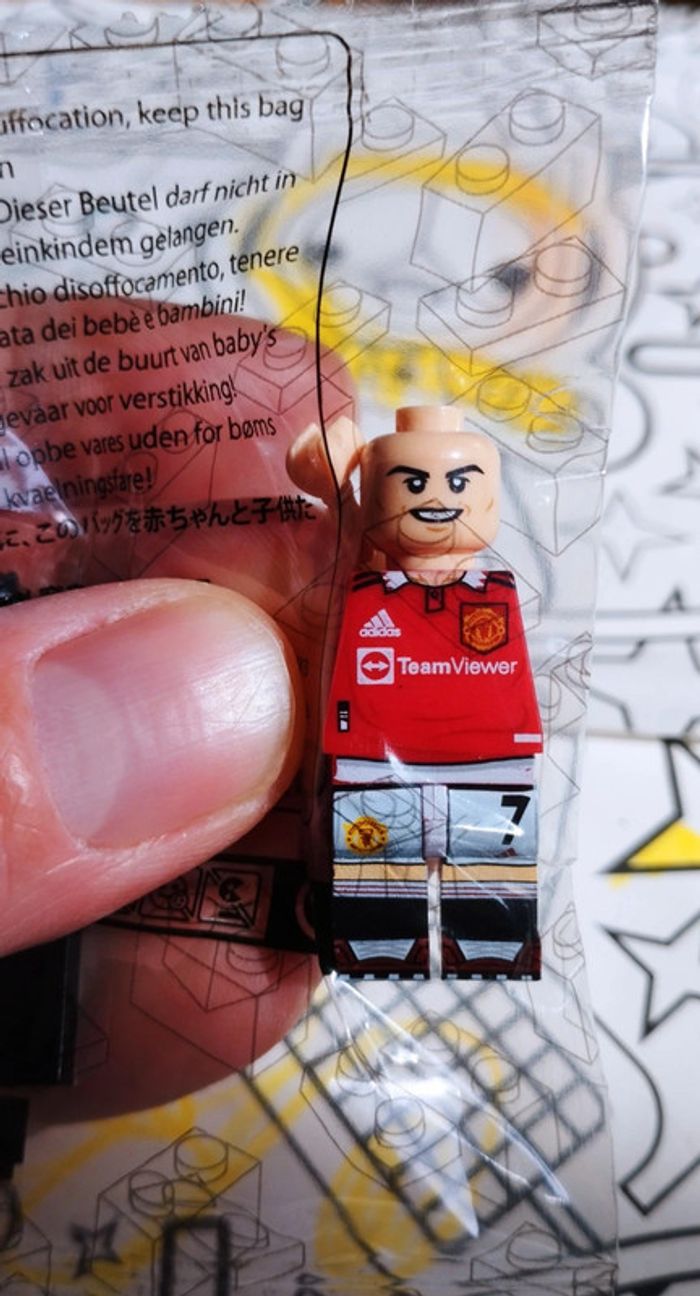 Personnage Lego football neuf Cristiano Ronaldo CR7 Manchester United
