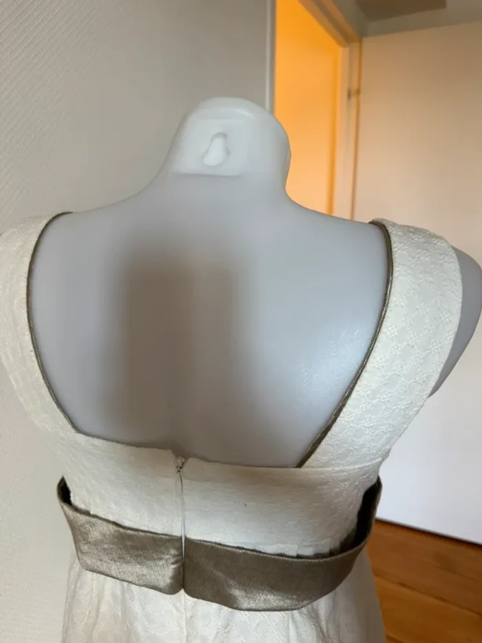 Robe blanc cassé MAJE taille 1 en très bon état - photo numéro 5