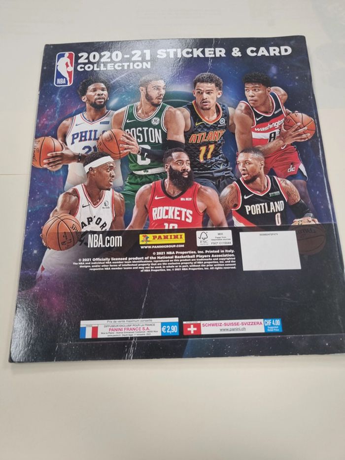 nba 2020 2021 basket album de stickers panini presque vide (15 vignettes collées) - photo numéro 14