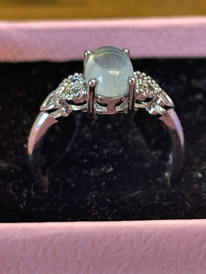 Bague réglable en laiton et en aigue-marine – Sérénité & Communication - photo numéro 3