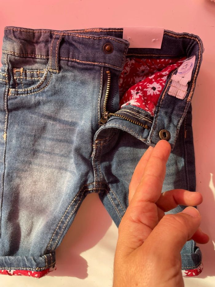 Un jean et un t-shirt manche longue 3/6mois - photo numéro 2