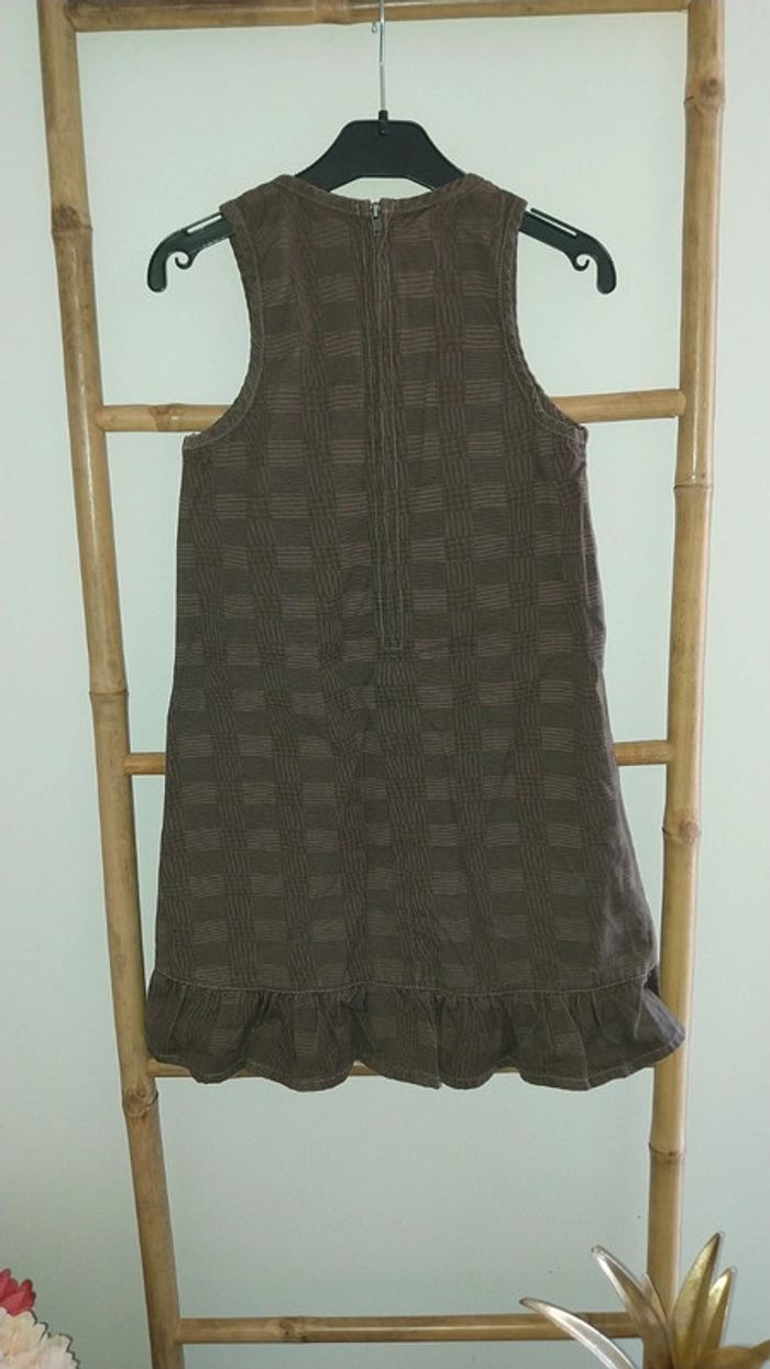Robe sans manches marron imprimée carreaux by NKY Très bon état 8 ans - photo numéro 5